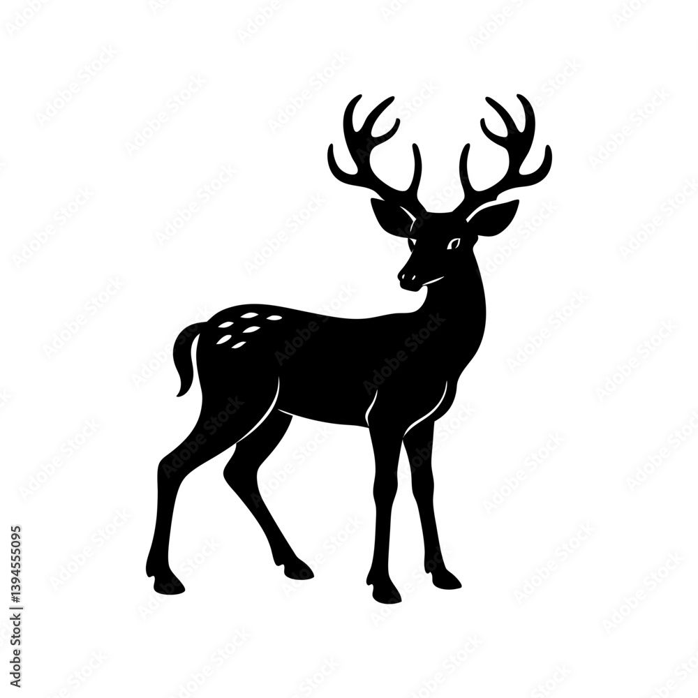 Fototapeta premium Deer Silhouette vector illustration