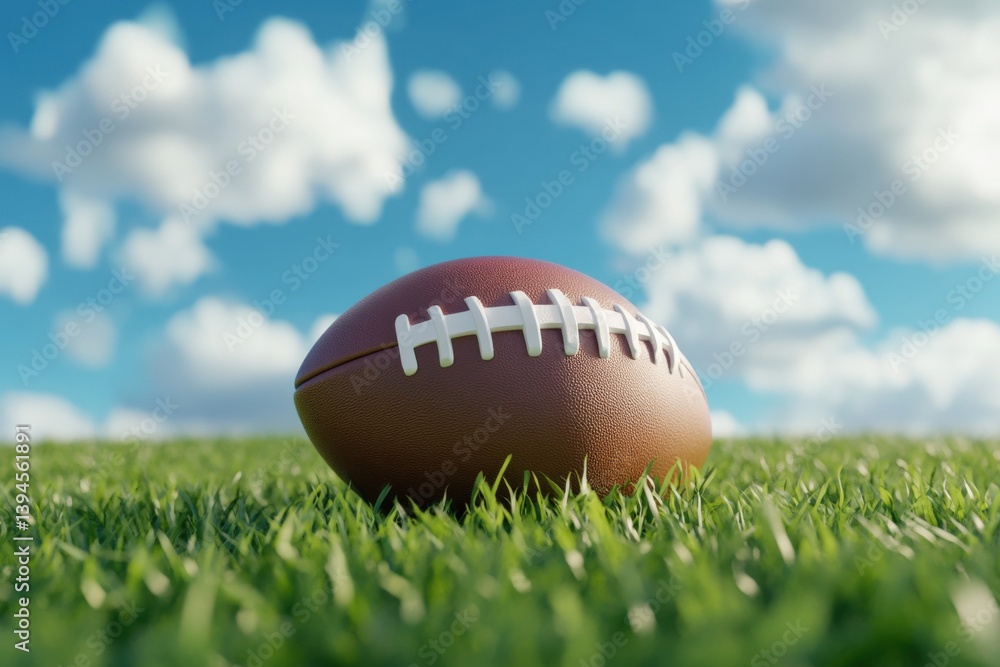 Football on green grass field Football on green grass field