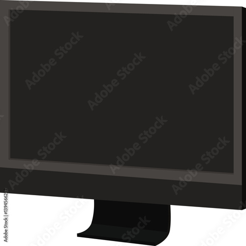 lcd pc monitor vector illustration.Desktop monitor isolated on white background
