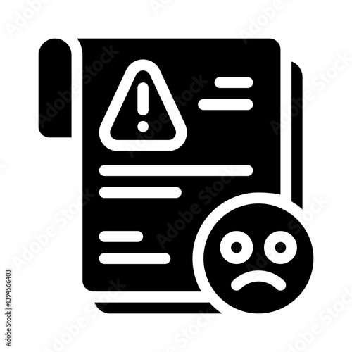 complaint glyph icon