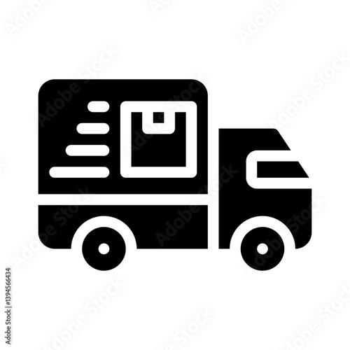 delivery truck glyph icon