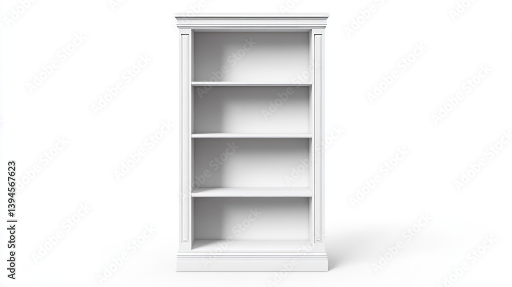 Empty White Bookshelf Empty White Bookshelf