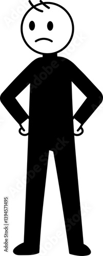 Minimalist illustration of a silhouette-style character expressing feelings of outrage