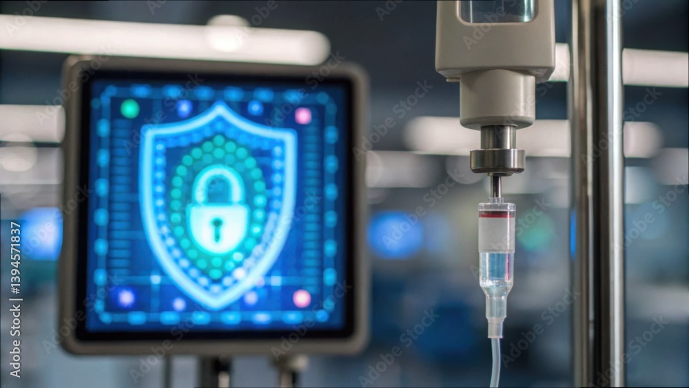 Advanced IV Drip Machine with Hologram Security Display on Monitor Advanced IV Drip Machine with Hologram Security Display on Monitor