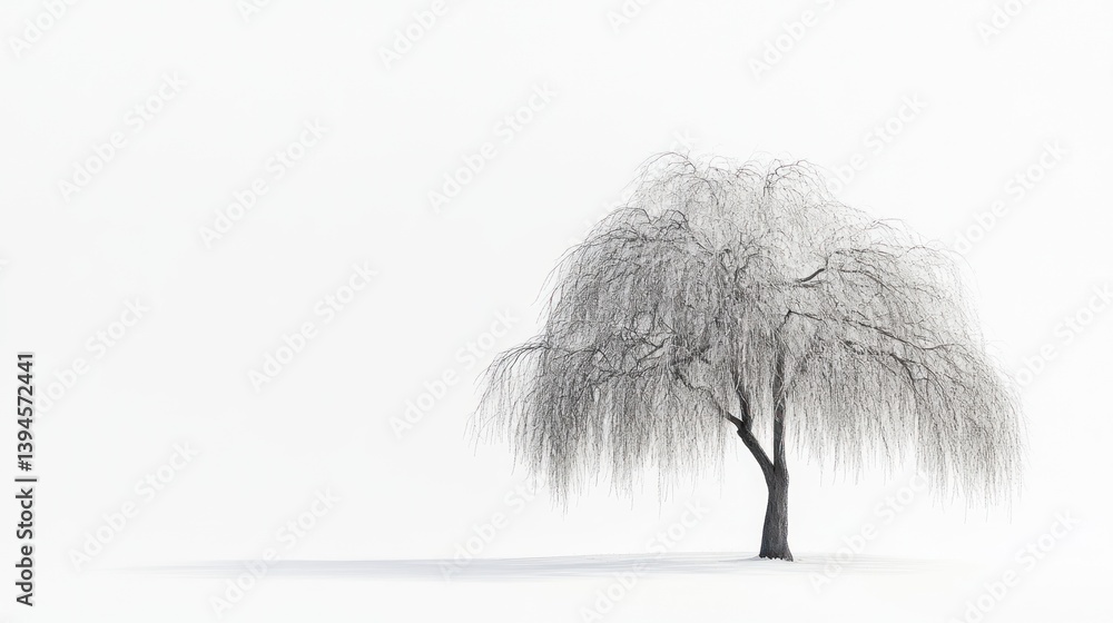 Fototapeta premium Solitary winter tree in snow (1)