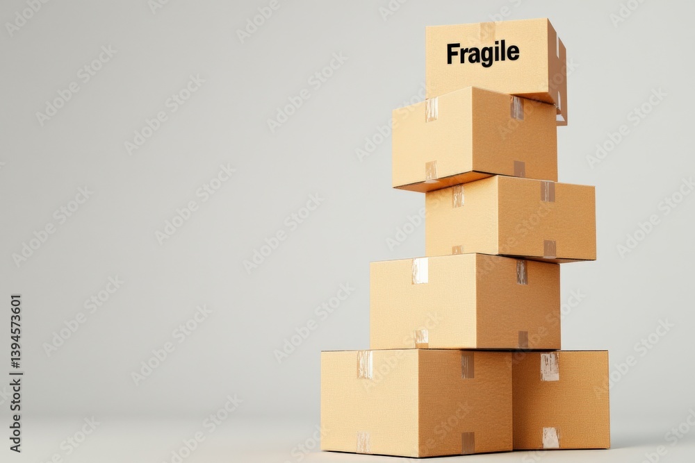 Obraz premium Stack of cardboard boxes
