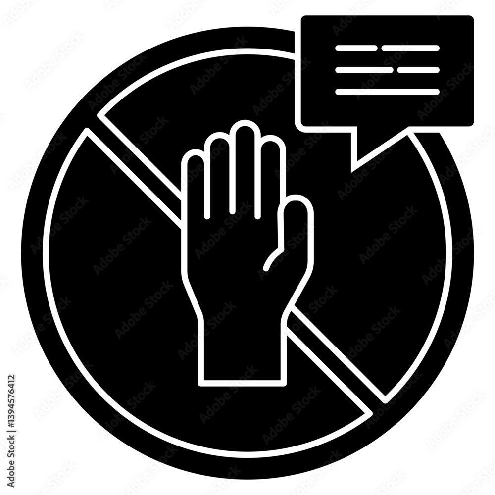 Obraz premium Don`t Interrupt Icon