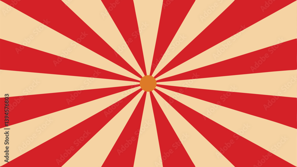 Fototapeta premium Vintage Radial Stripes Vector Graphic.
