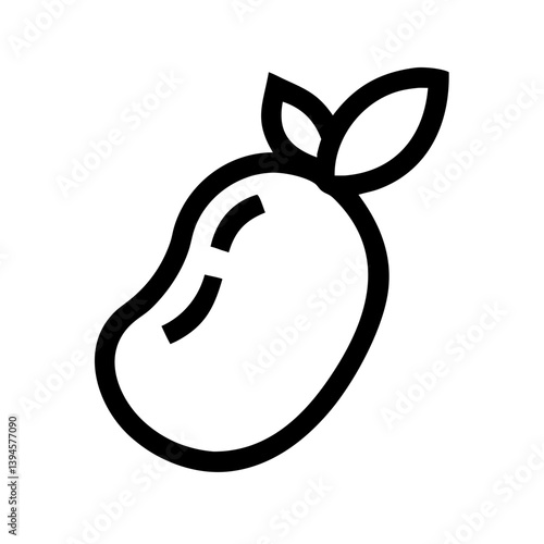 Mango Icon Outline Design Simple and Clean Style  