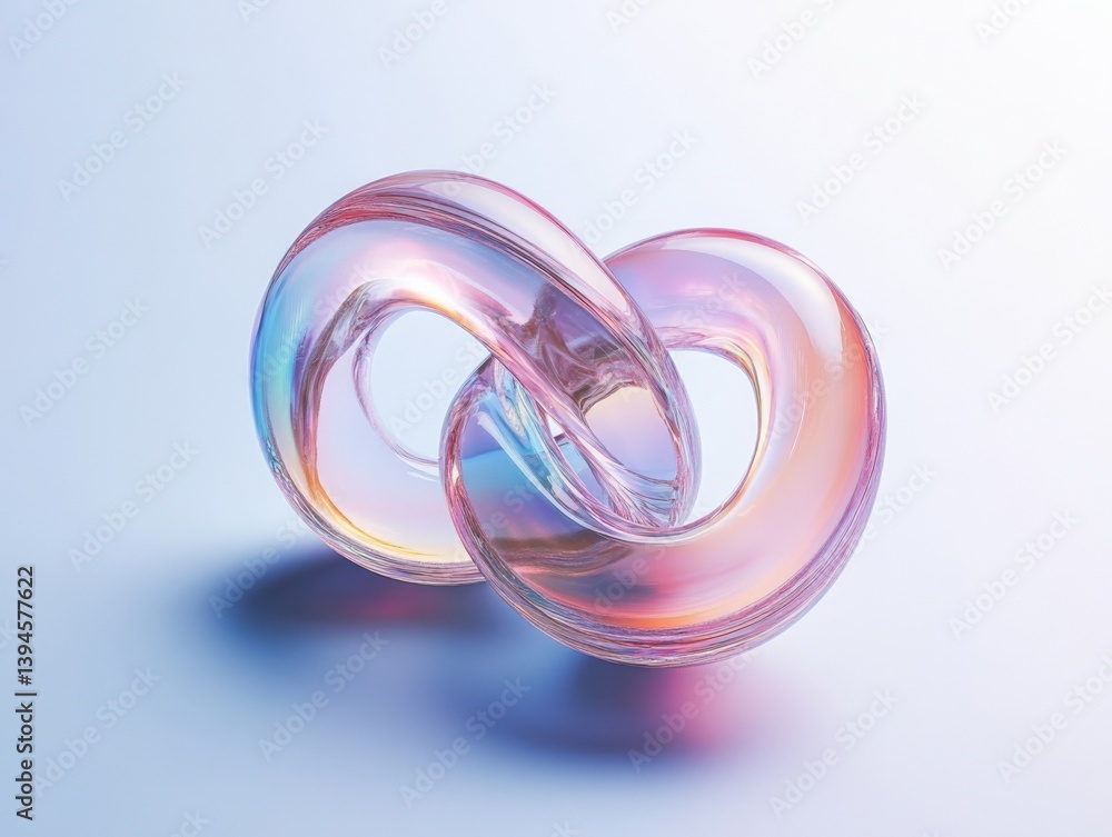 Glass rings iridescent on light Glass rings iridescent on light
