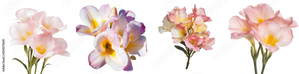 Fototapeta premium Beautiful minimalist floral mockups showcasing delicate flowers with soft pastel colors for creative designs