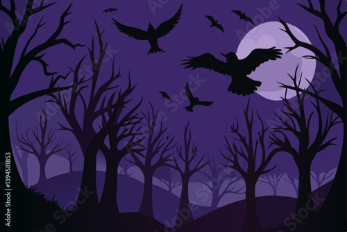 Obraz na płótnie halloween night background w salonie