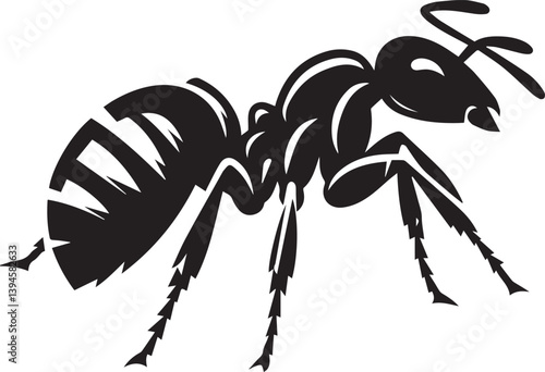 Carpenter Ant Vector | Black Ant Silhouette Clipart Illustration