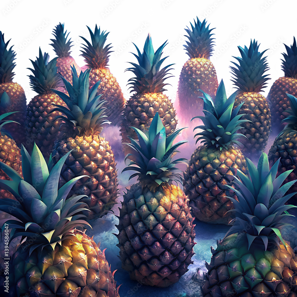 Fototapeta premium pineapple on the tree