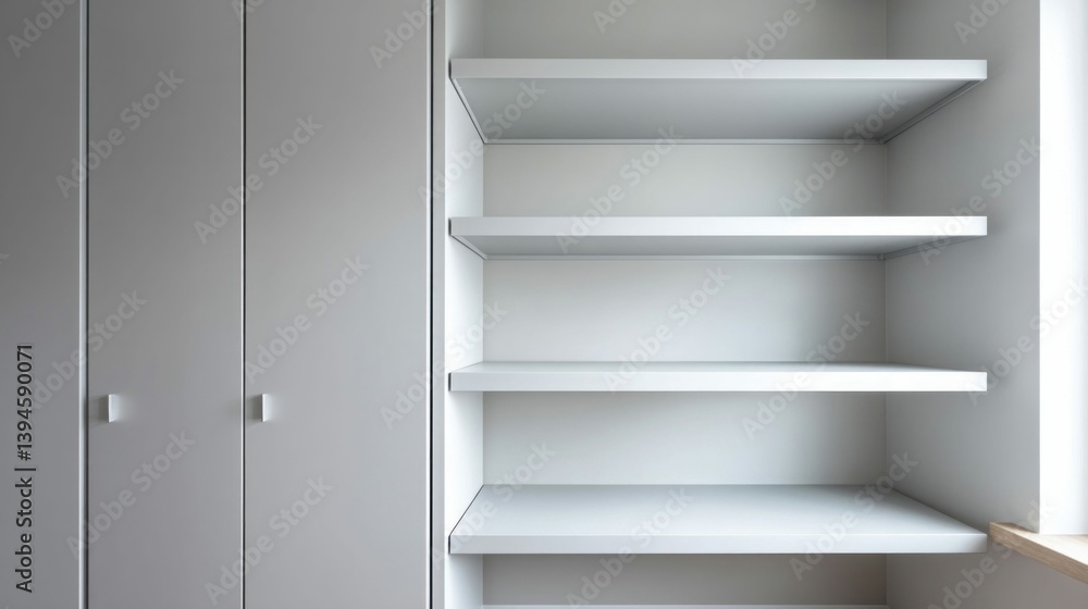 Minimalist interior design showcases clean lines and modern built-in shelves and cabinets. Minimalist interior design showcases clean lines and modern built-in shelves and cabinets.