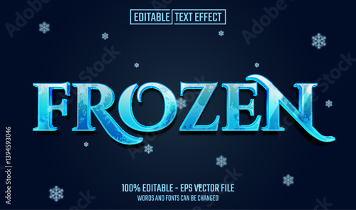 frozen editable text effect