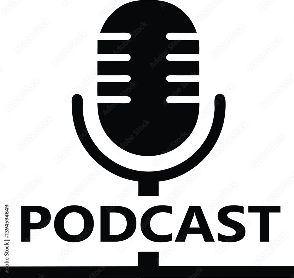 Podcast Logo icon Design Vector Template microphone symbols Podcast Logo icon Design Vector Template microphone symbols