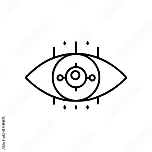 Abstract eye design with geometric patterns
