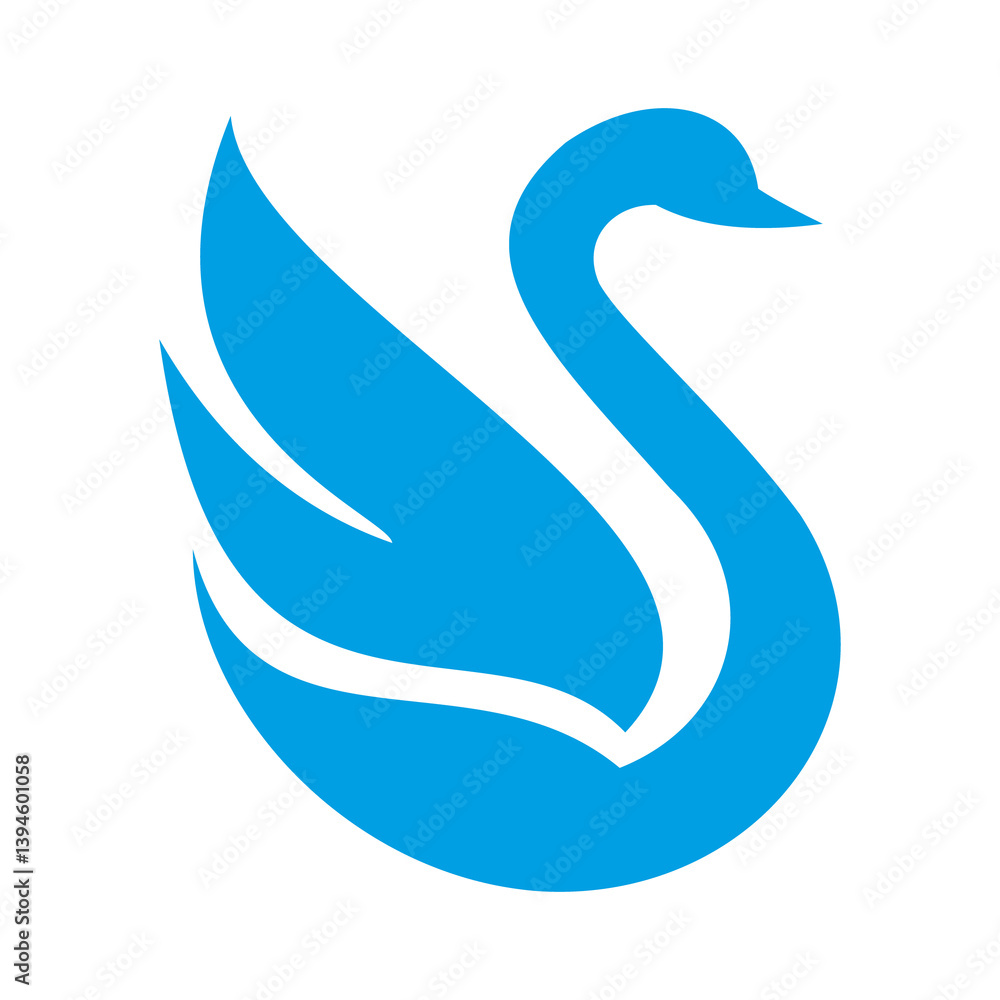 swan on blue background, black swan icon on white background. flat style. swan icon for your web site design, logo, app, UI. swan logo. royal swan sign. swan on blue background, black swan icon on white background. flat style. swan icon for your web site design, logo, app, UI. swan logo. royal swan sign.