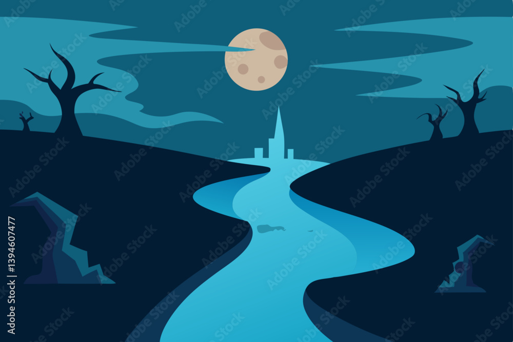 vector illustration of a halloween background