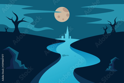 Obraz na płótnie vector illustration of a halloween background w salonie