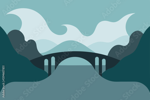 Obraz na płótnie mountain landscape vector illustration w salonie
