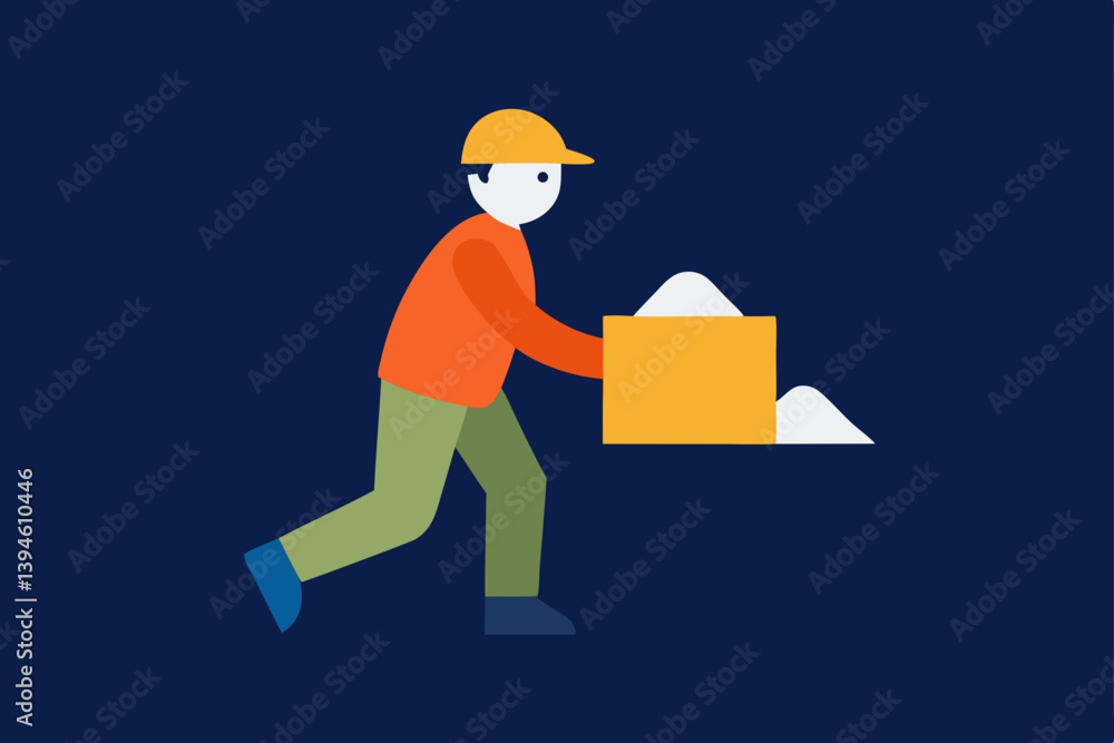 delivery man carrying boxes