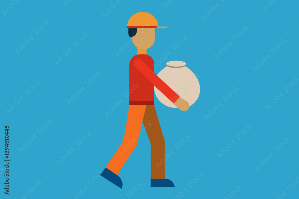 construction worker with helmet