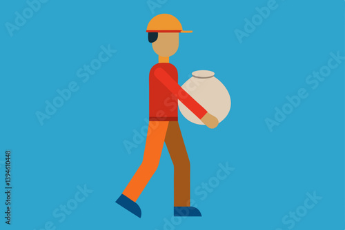 Obraz na płótnie construction worker with helmet w salonie