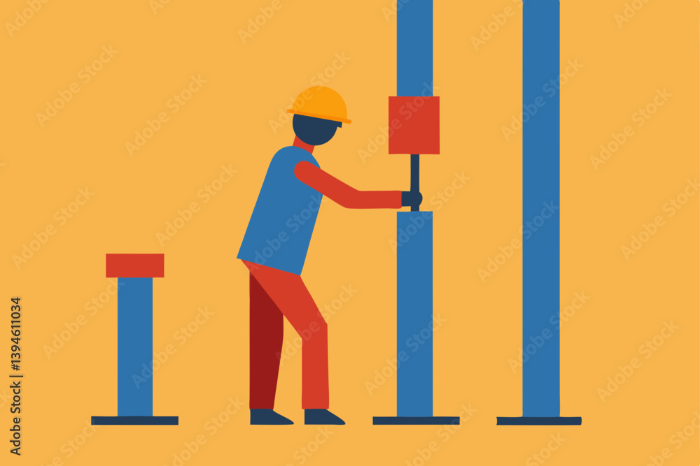 construction worker with a hammer