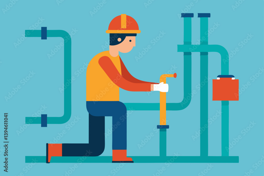 construction worker with a drill