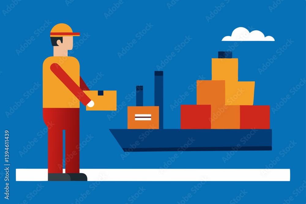 construction worker with helmet and building