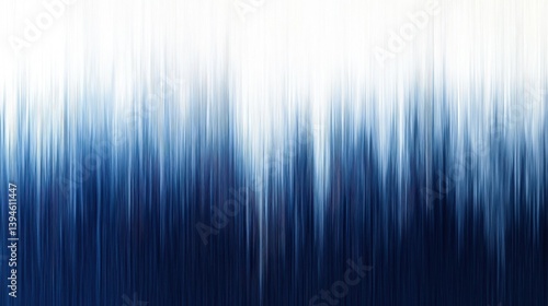 Experience the tranquil beauty of a smooth gradient transitioning from deep blue to soft white with a shimmering metallic finish and ethereal light effects