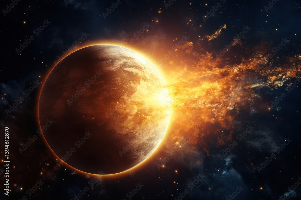 Fototapeta premium Earth planet space astronomy.