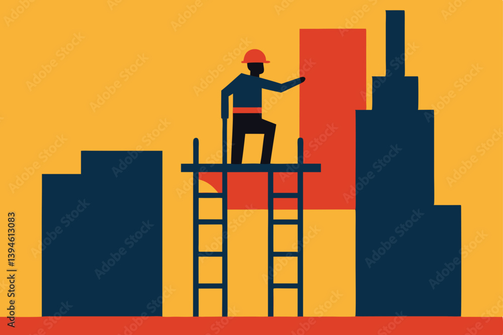 business man climbing up stairs