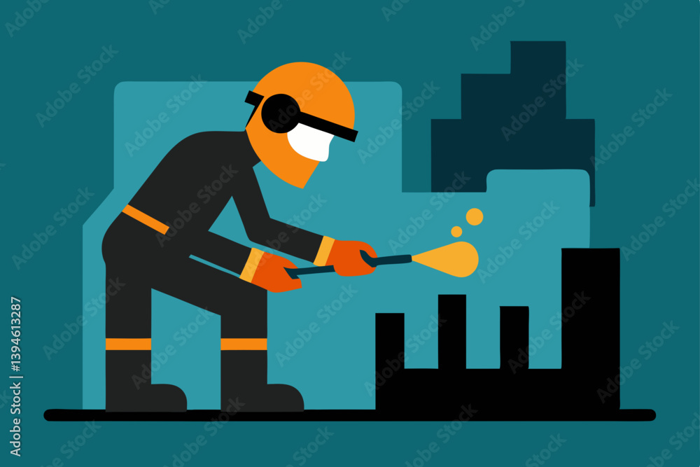 construction worker with a helmet