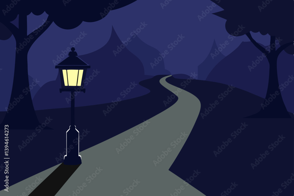 night in the forest
