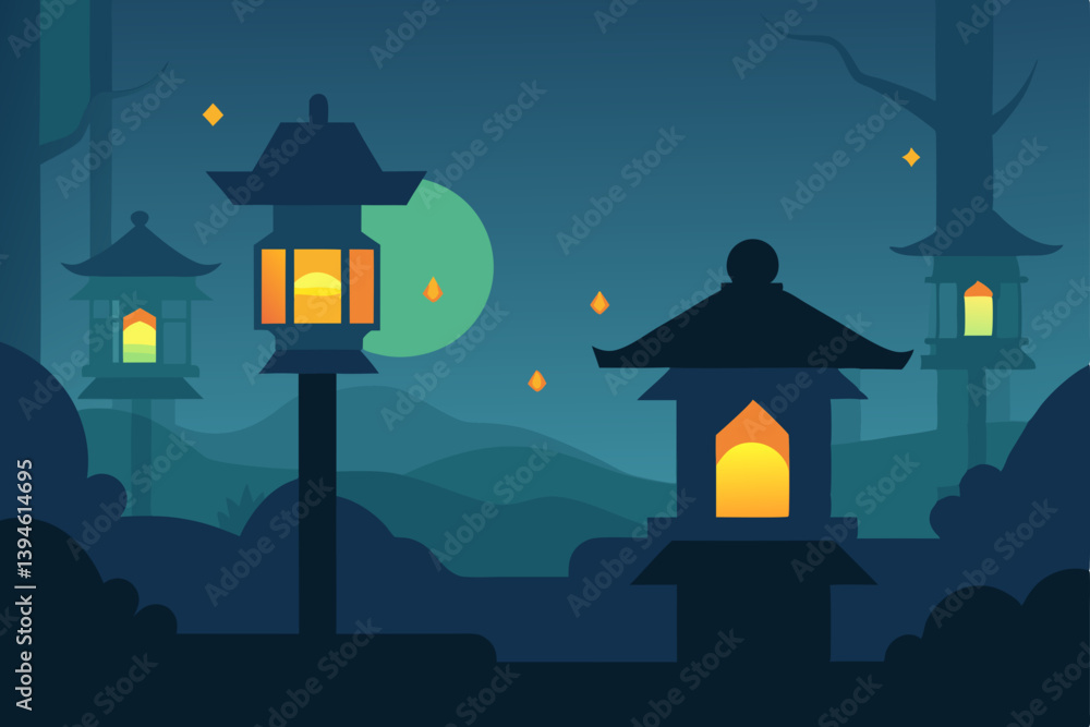 halloween background with house and pumpkin