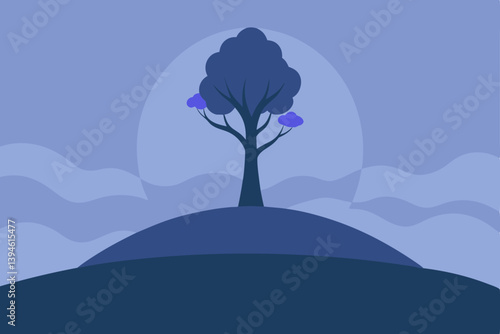 Obraz na płótnie vector illustration of a tree w salonie