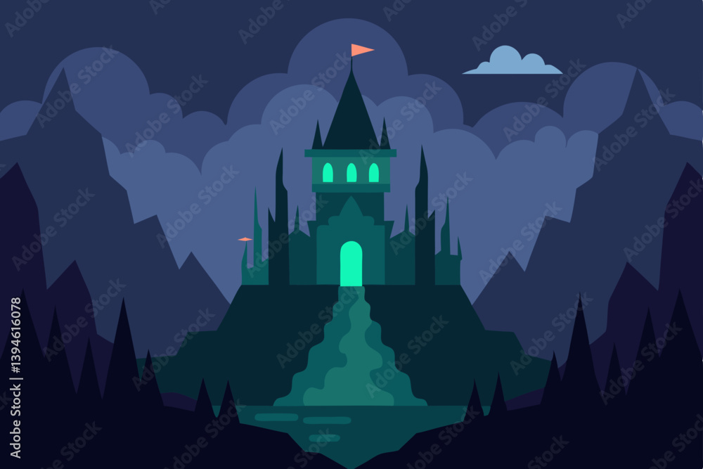 castle in the mountains