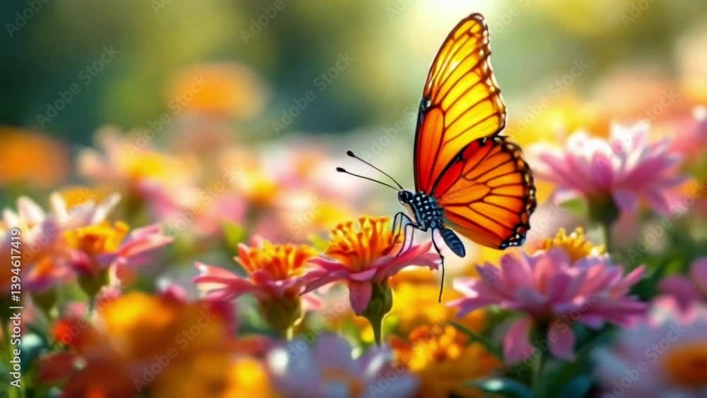 butterfly on a flower butterfly on a flower