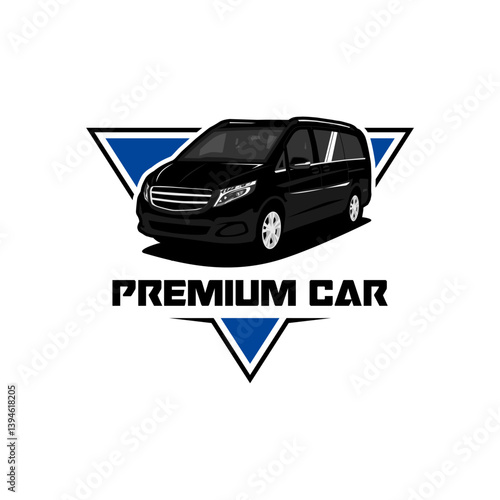 logo design mpv premium car illustration