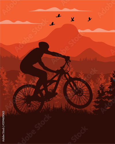 mountain bike downhill and th...