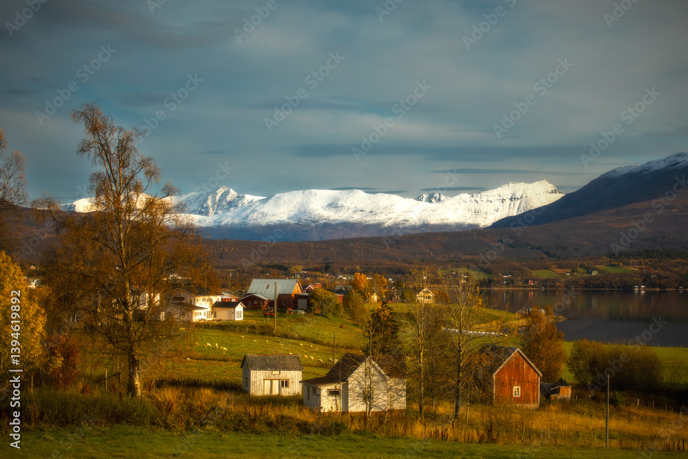 Scenery and cold landscapes of the Kingdom of Norway in Northern Europe Scenery and cold landscapes of the Kingdom of Norway in Northern Europe