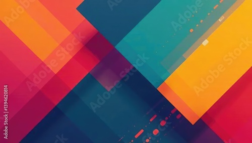Abstract geometric design with bold colors and clean lines, clean, triangles