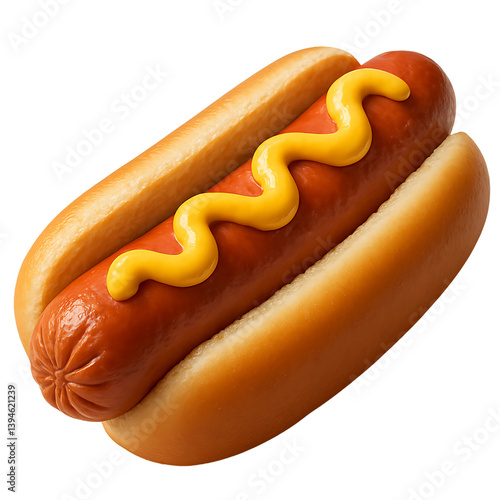 hot dog with mustard