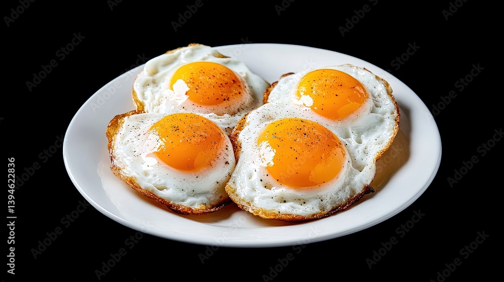 Fried eggs on a plate Fried eggs on a plate