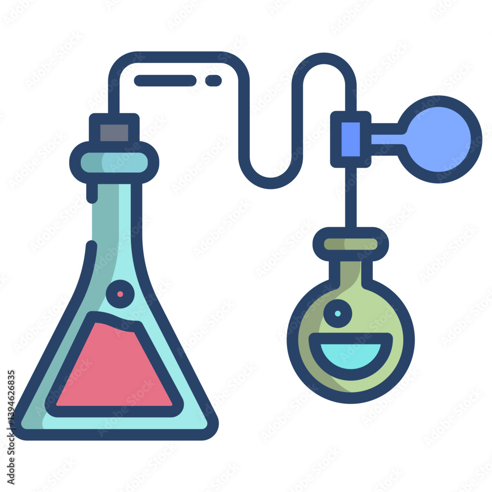Linear color Chemical icon Linear color Chemical icon