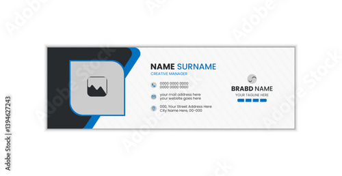 Creative modern email signature template design, corporate business email signature design template
