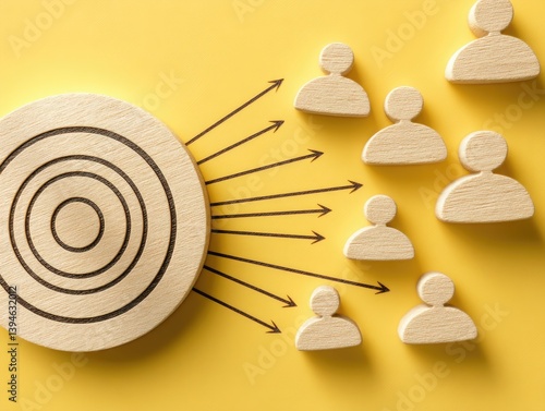 Obraz na płótnie Targeting customer acquisition. A visual representation of reaching a specific customer base w salonie
